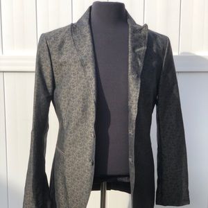 John Varvetos men’s black gray blazer size 46